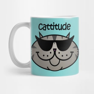 CATTITUDE 2 - Tabby Cat Mug